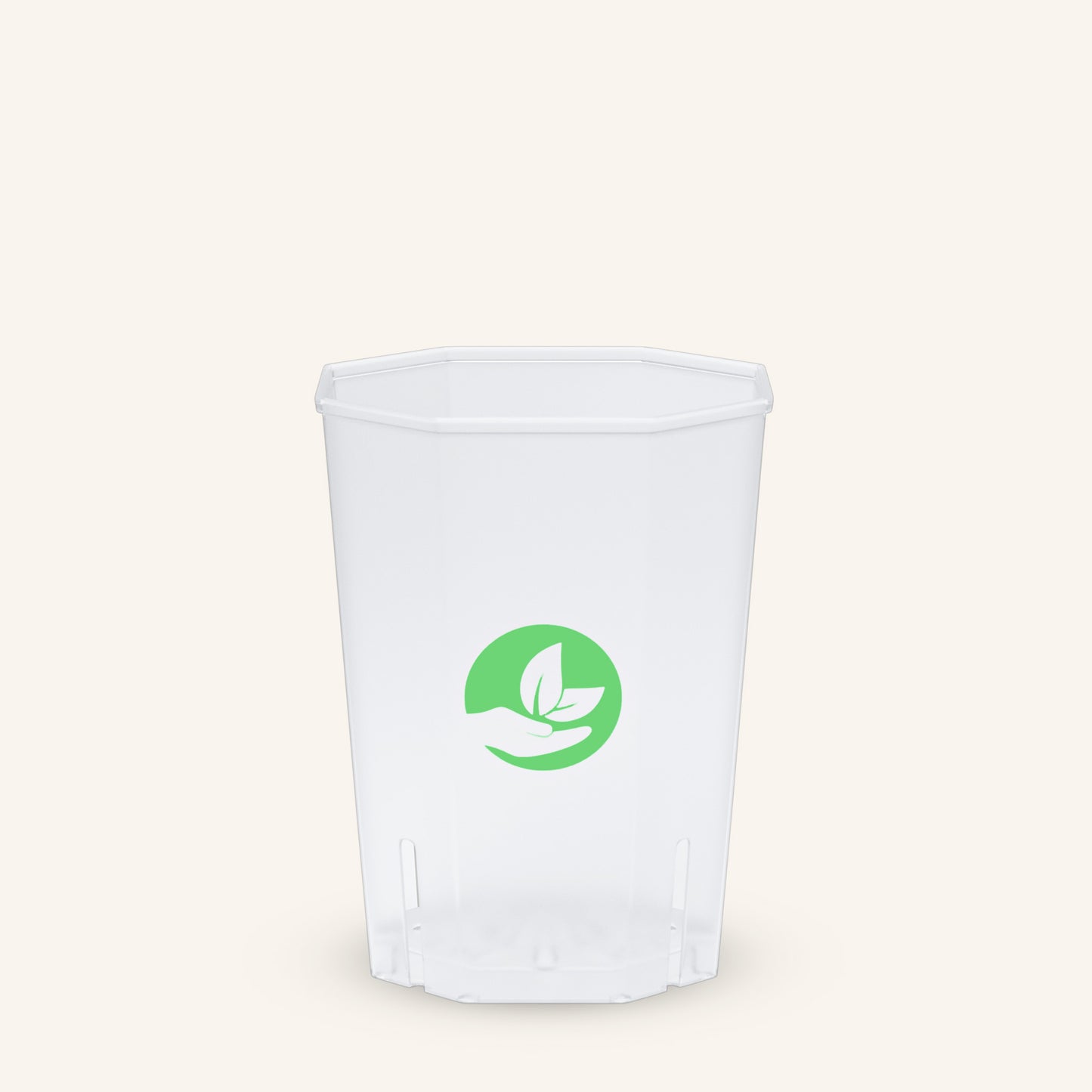 Pot carré transparent