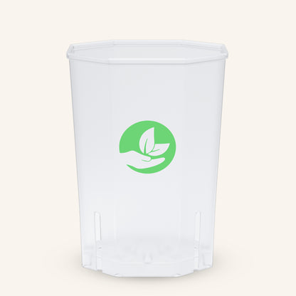 Pot carré transparent