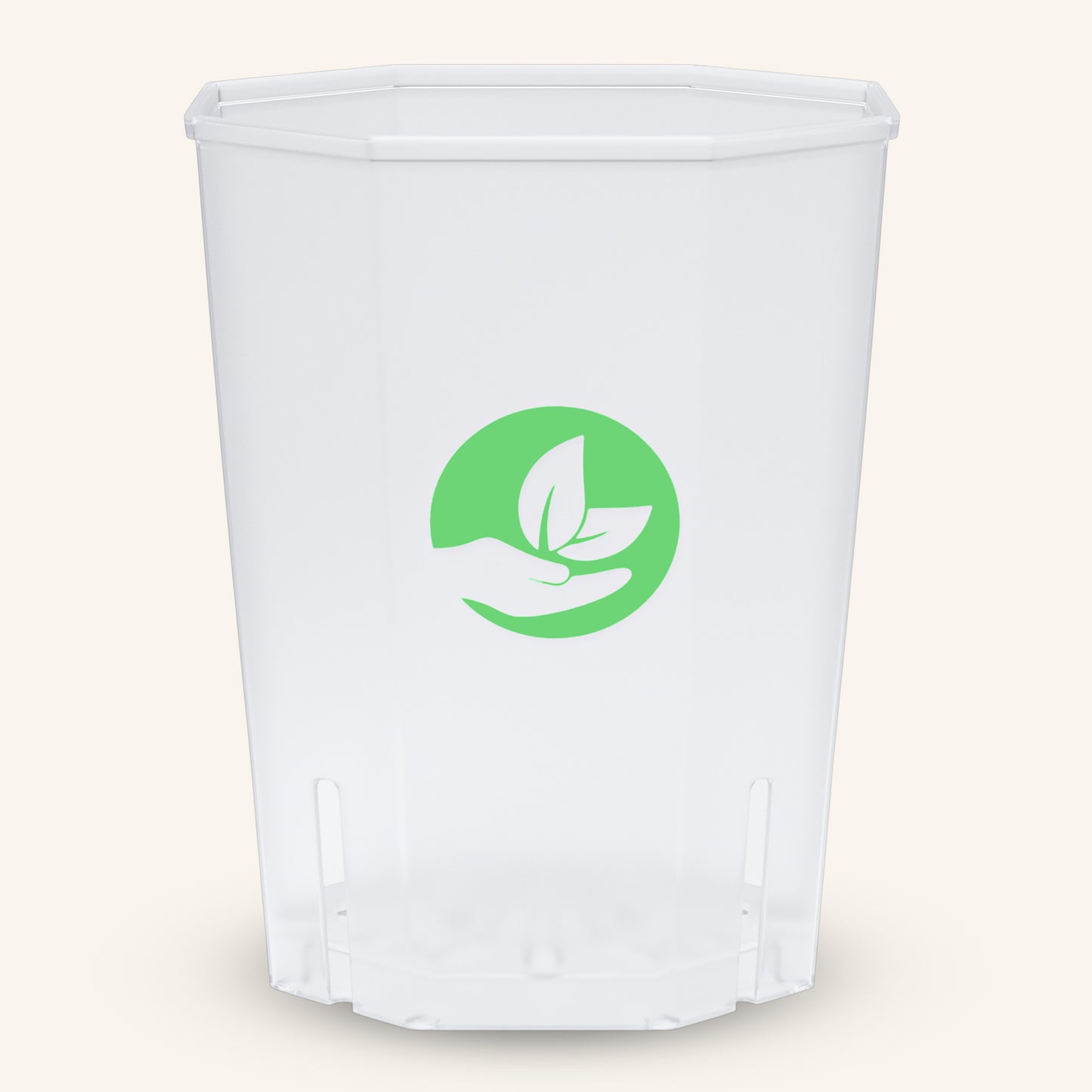 Pot carré transparent