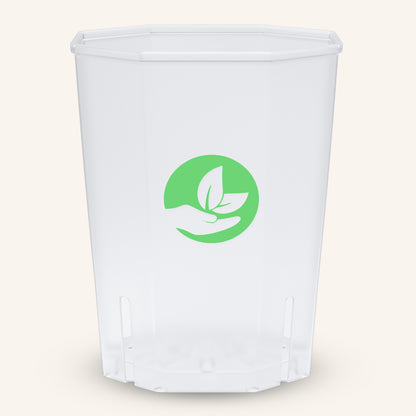 Pot carré transparent