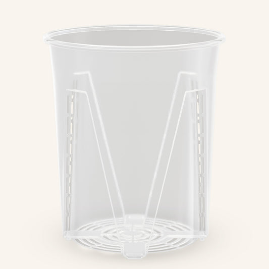 Grand pot à plantes transparent