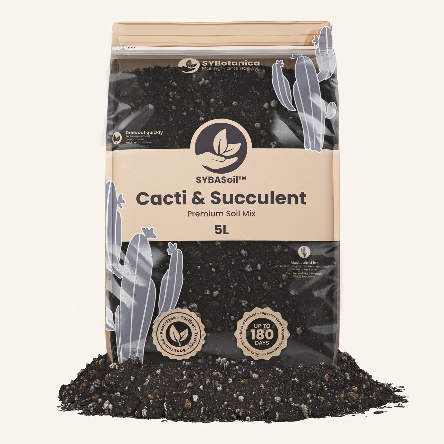 Cactées et succulentes mix 5L
